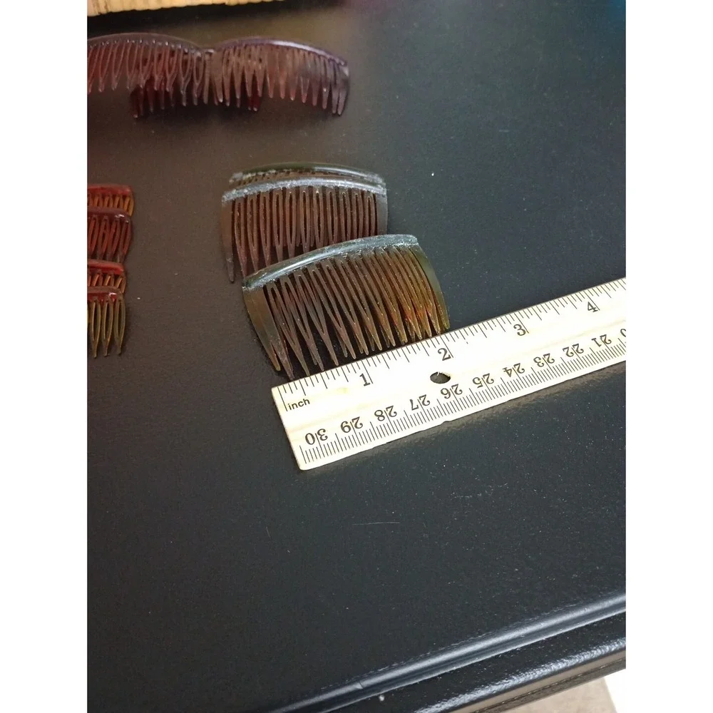 Vintage Tortoiseshell‎ Hair Barrette Comb Lot Goody Unbranded